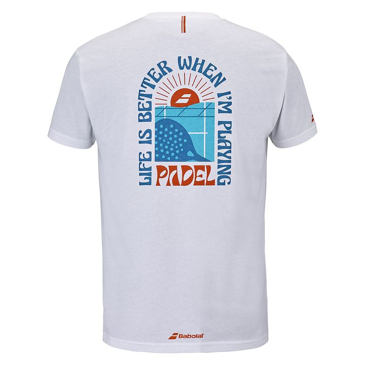 Babolat Padel Performance Cotton Tee White